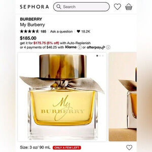 My Burberry SEPHORA Eau De per_fu_me luxury FULL SIZE fruity 3oz beauty makeup